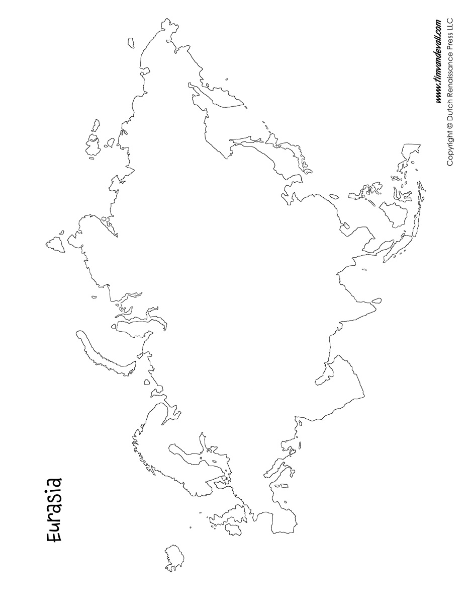 Blank Eurasia Map Tim s Printables