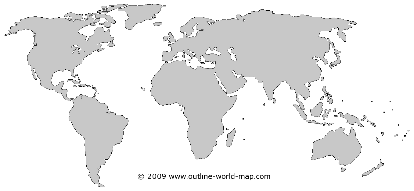 map of the world grey