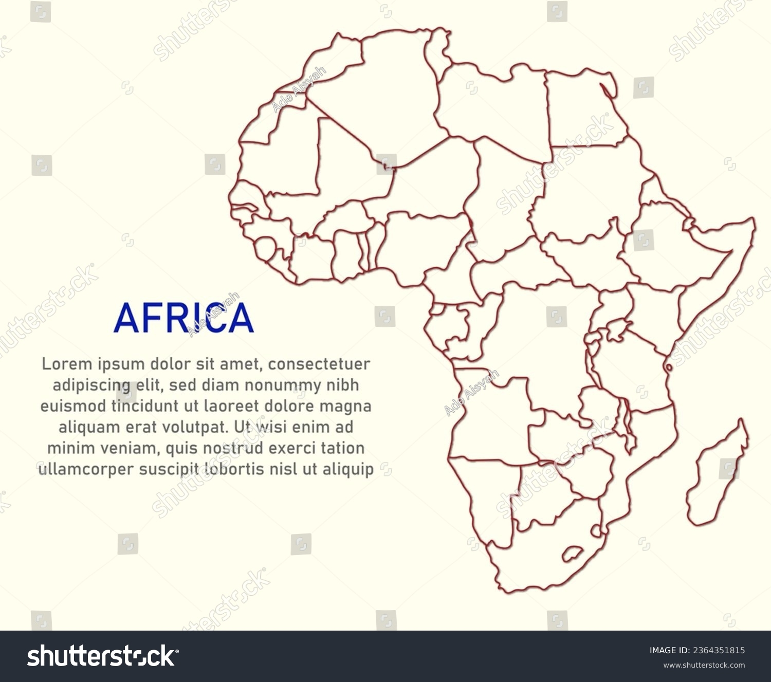 blank printable map of africa