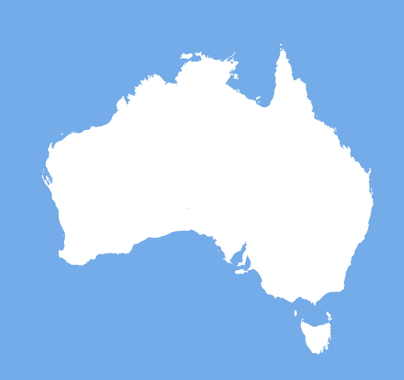 Blank Map Australia