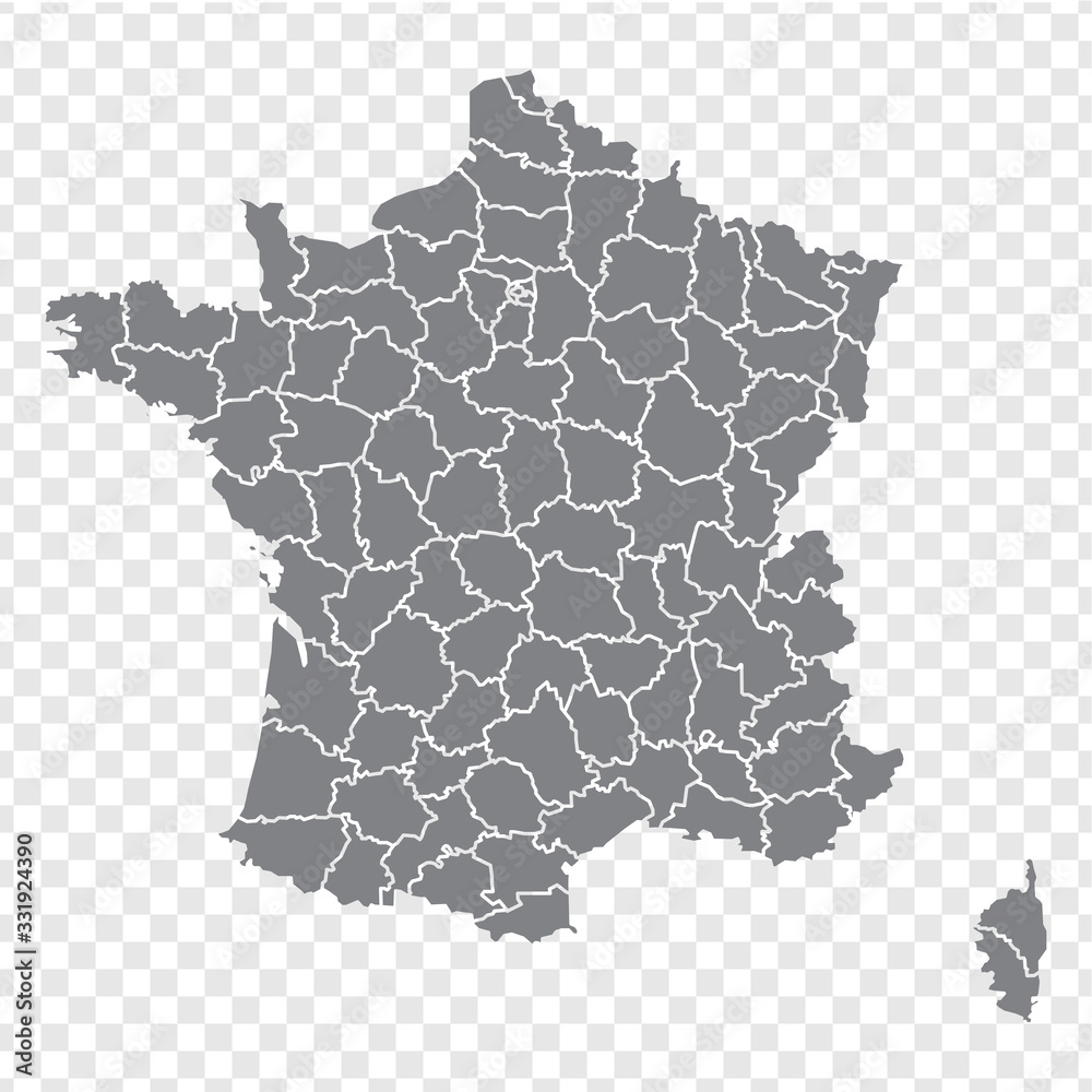 blank french map