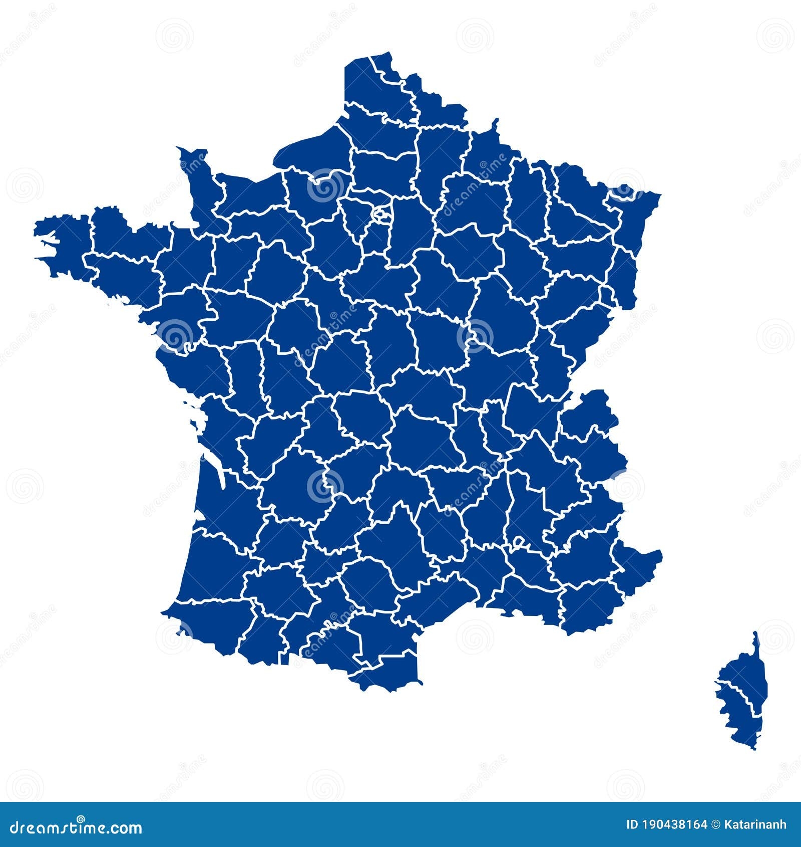 blank france map