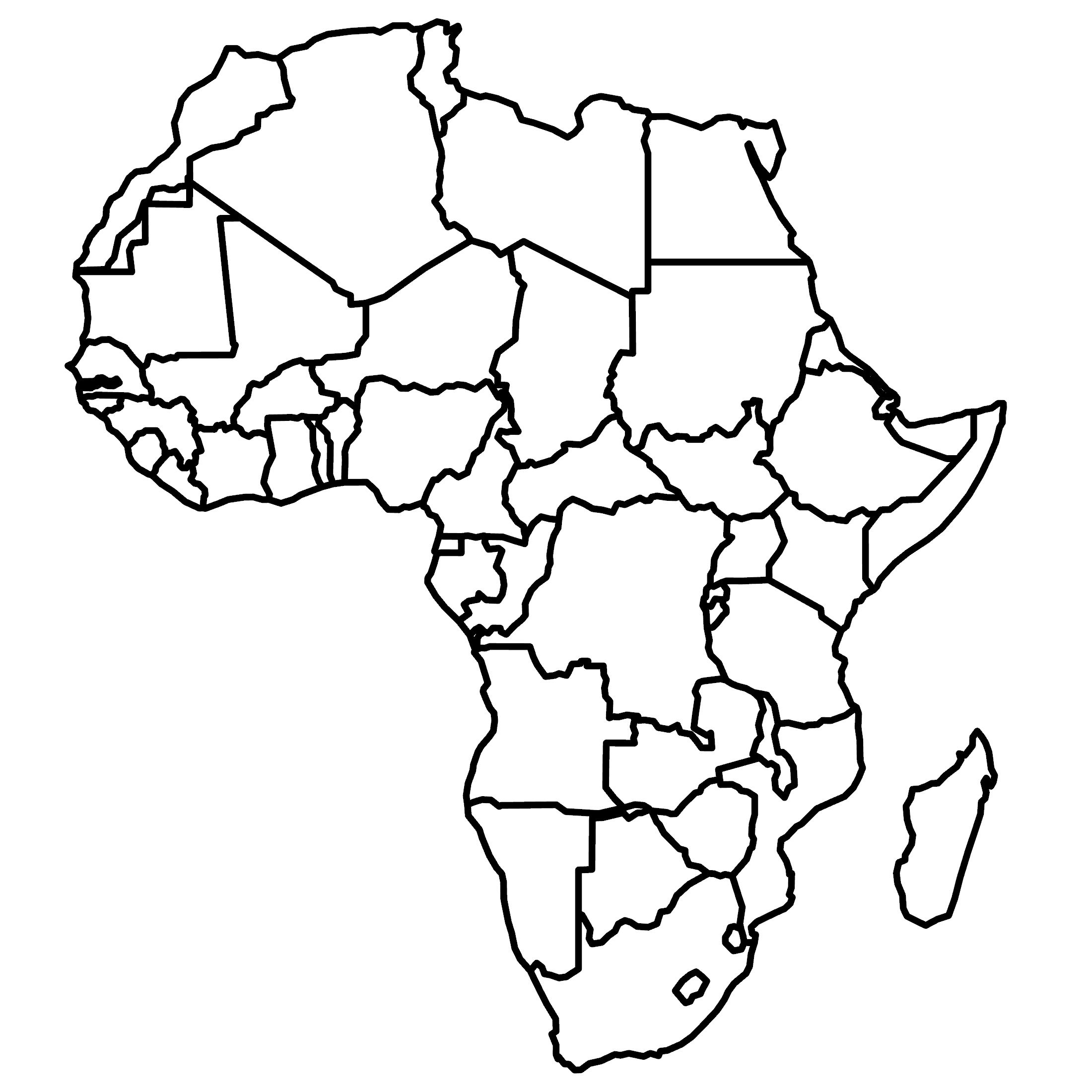 Blank Map Of Africa With Country Outlines GIS Geography Blank Map Of Africa With Country Outlines GIS Geography