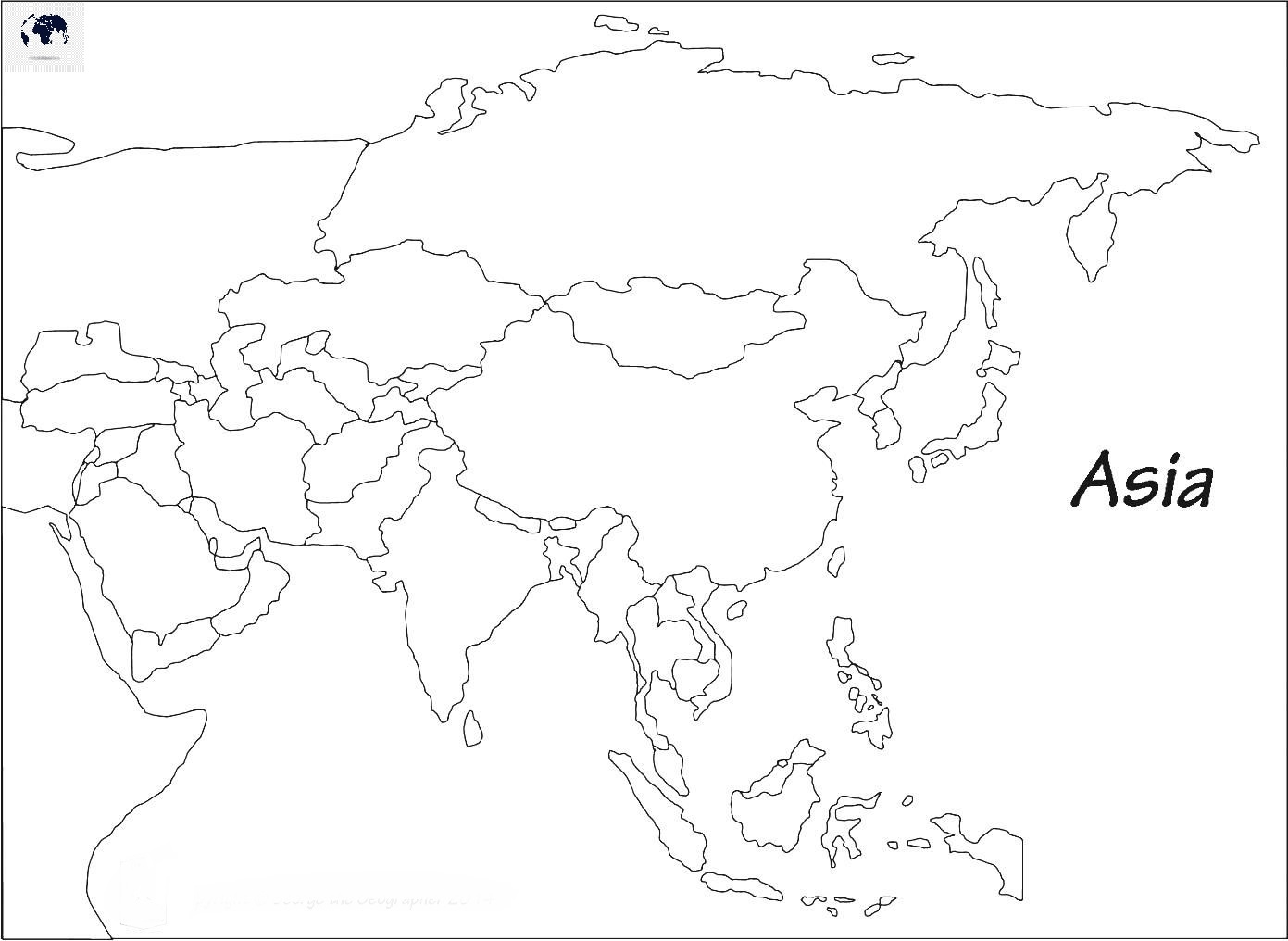 Blank Map Of Asia Blank World Map