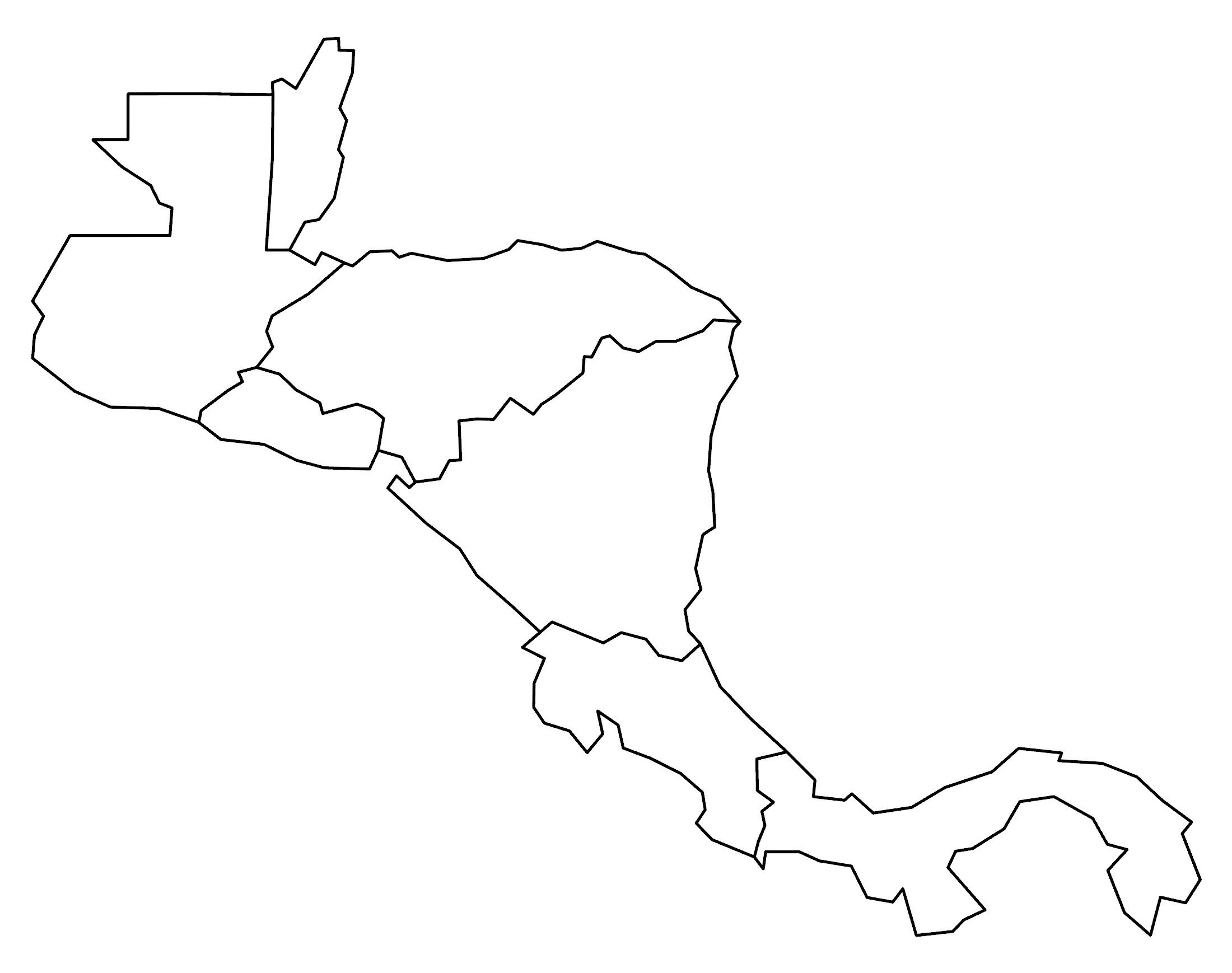 Blank Map Of Central America GIS Geography Blank Map Of Central America GIS Geography