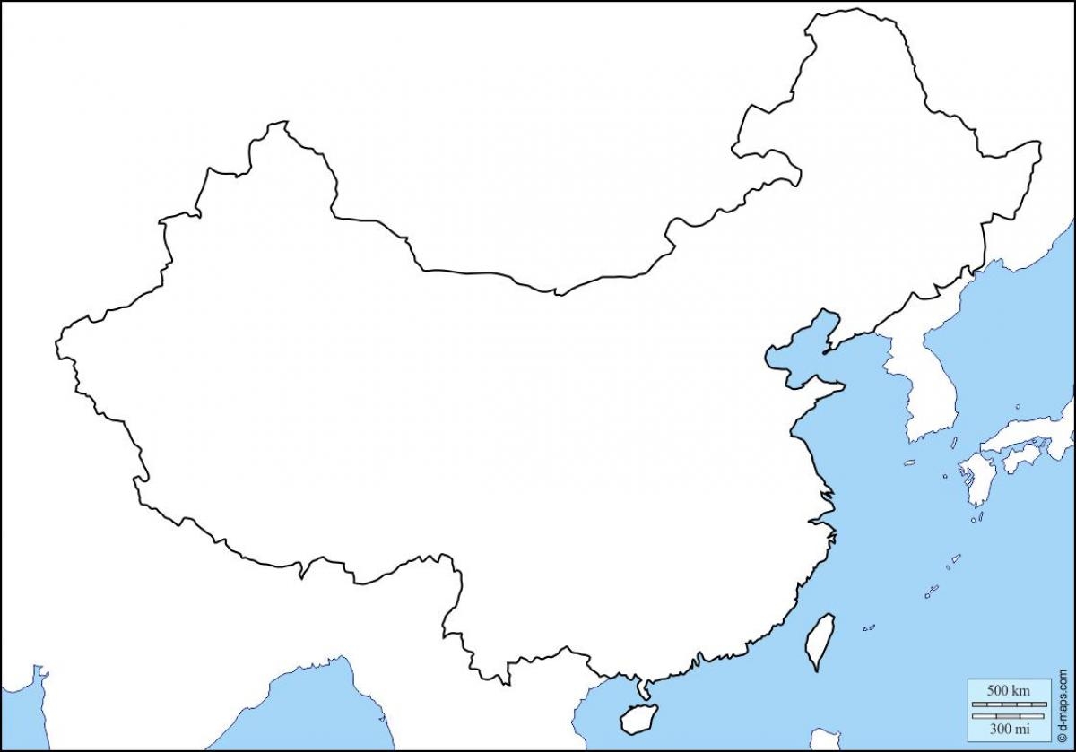 Blank Map Of China Outline Map And Vector Map Of China