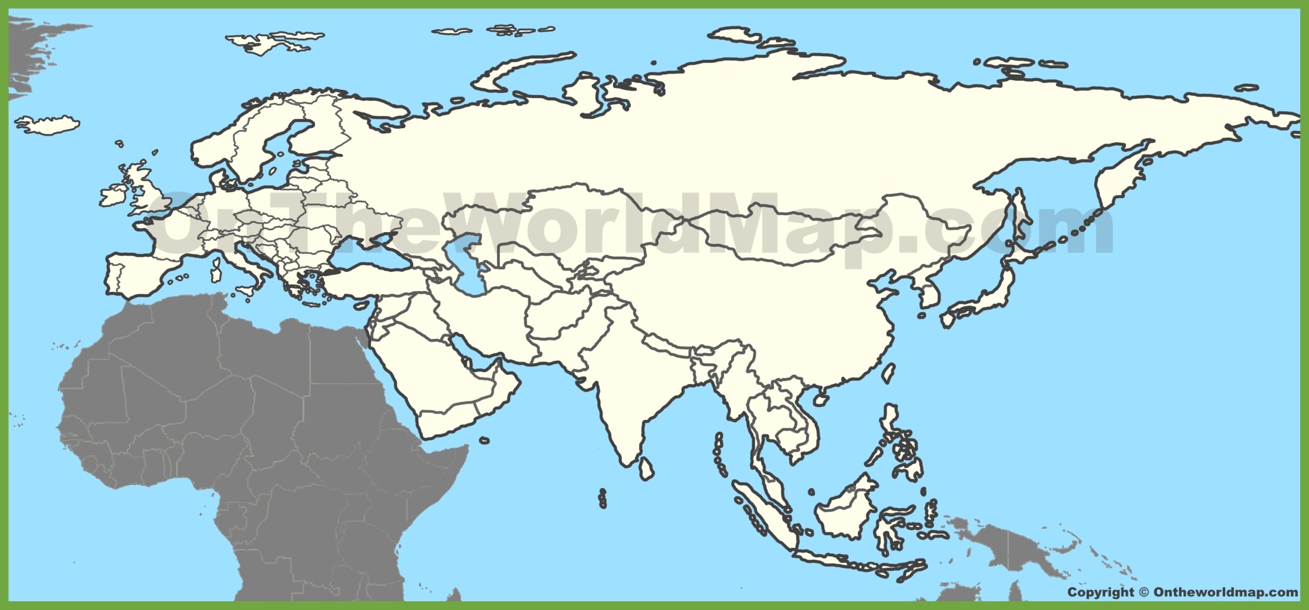 Blank Map Of Eurasia Ontheworldmap