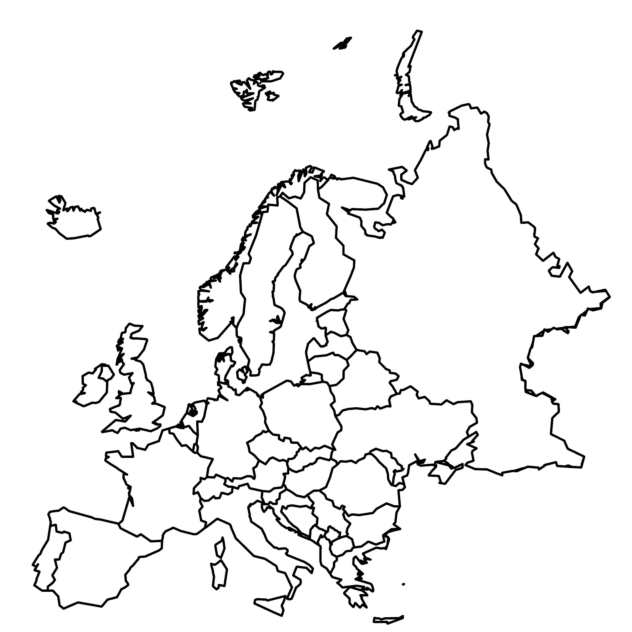 Blank Map Of Europe With Country Outlines GIS Geography Blank Map Of Europe With Country Outlines GIS Geography