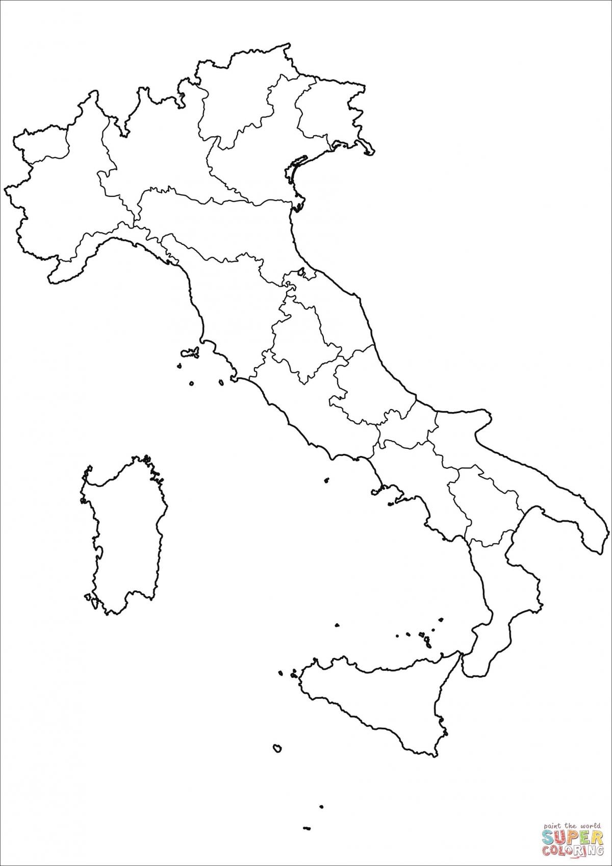 Blank Map Of Italy Outline Map And Vector Map Of Italy