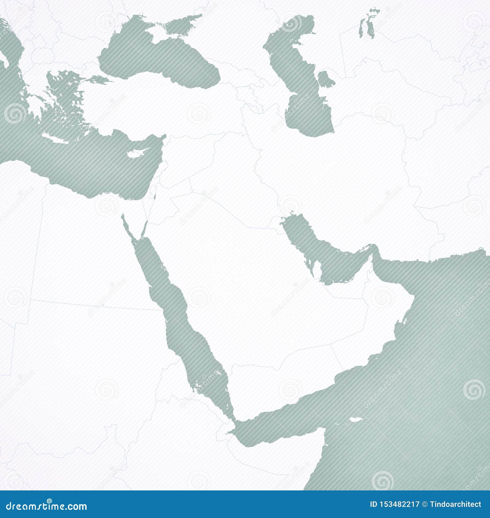 middle eastern map blank
