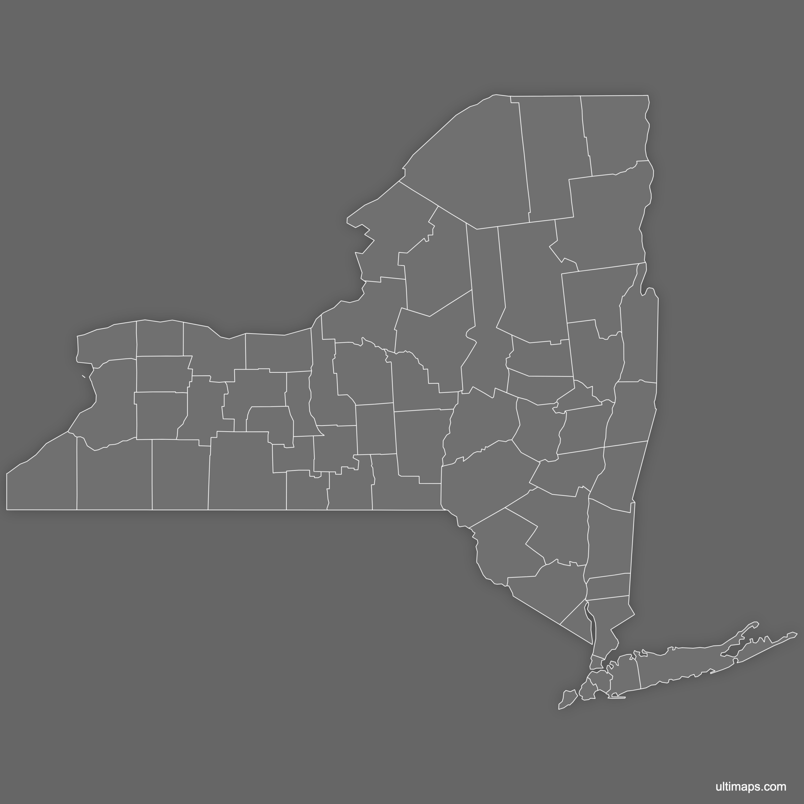blank ny map