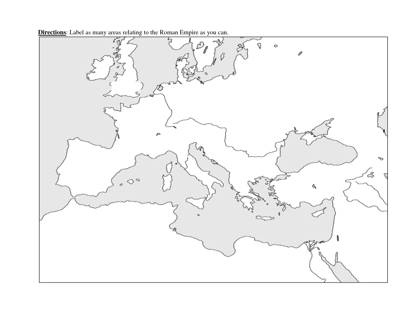 blank map of roman world