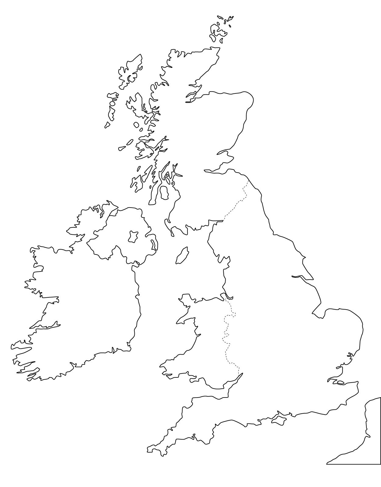 Blank Map Of United Kingdom UK Outline Map And Vector Map Of United Kingdom UK