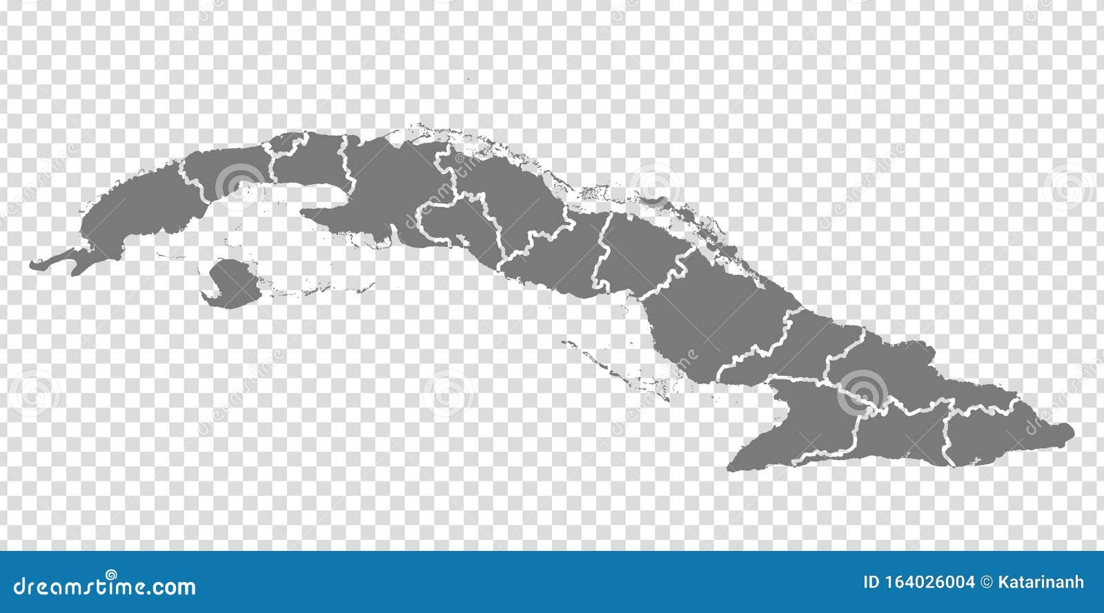 Blank Map Republic Of Cuba High Quality Map Of Cuba With Provinces On Transparent Background For Your Web Site Design Logo App Stock Vector Illustration Of Caribbean Icon 164026004
