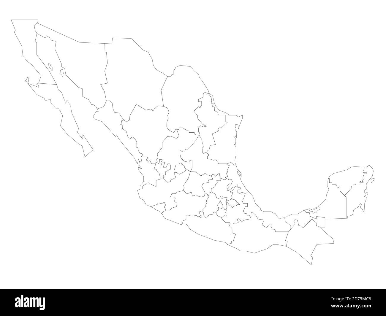 Blank Mexico City Map Black And White Stock Photos Images Alamy