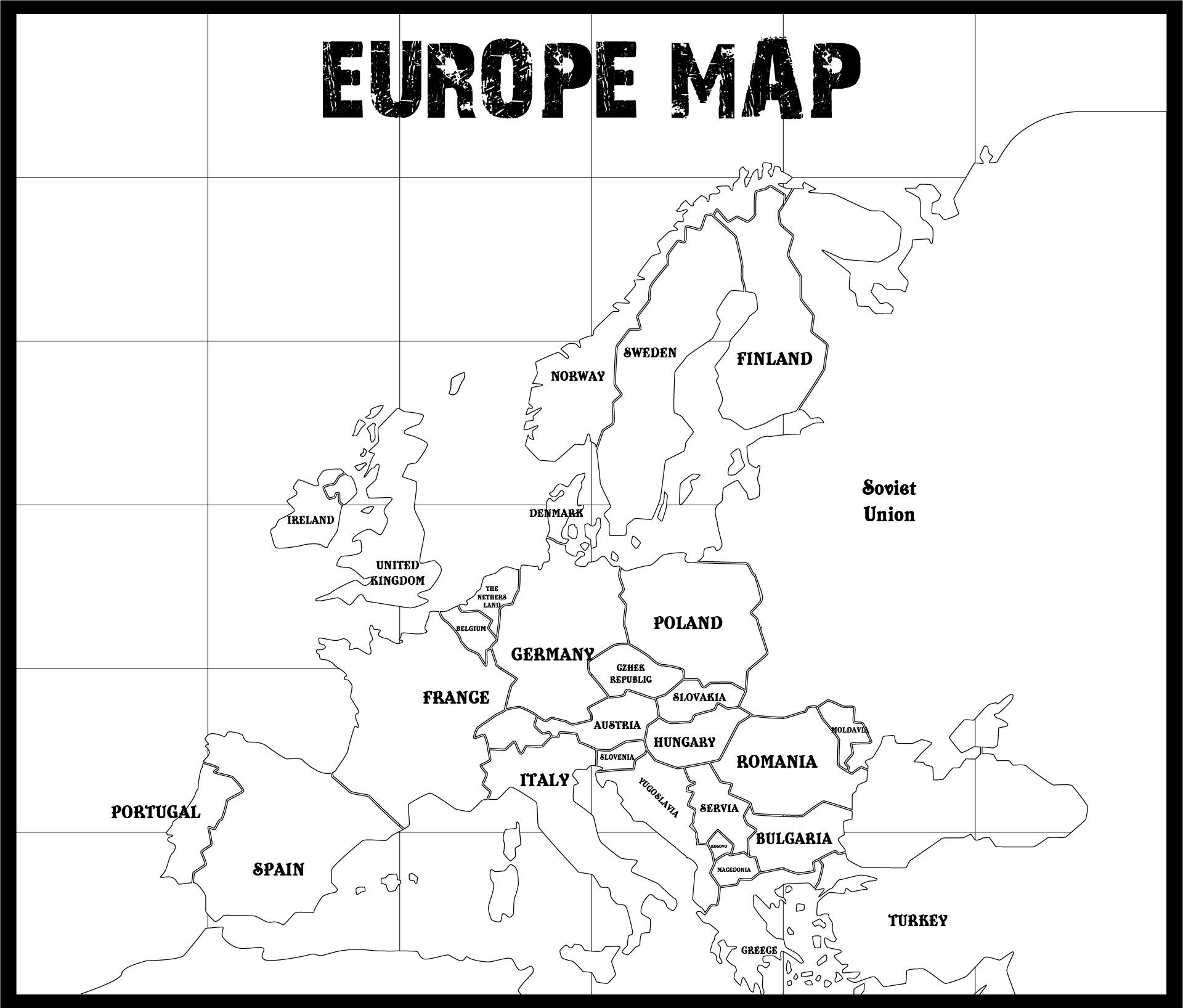 blank map of europe ww2