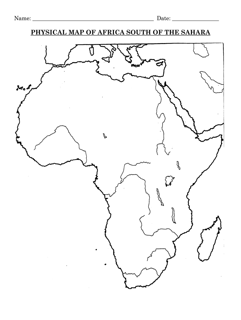 Blank Physical Map Of Africa Pdf Fill Out Sign Online DocHub
