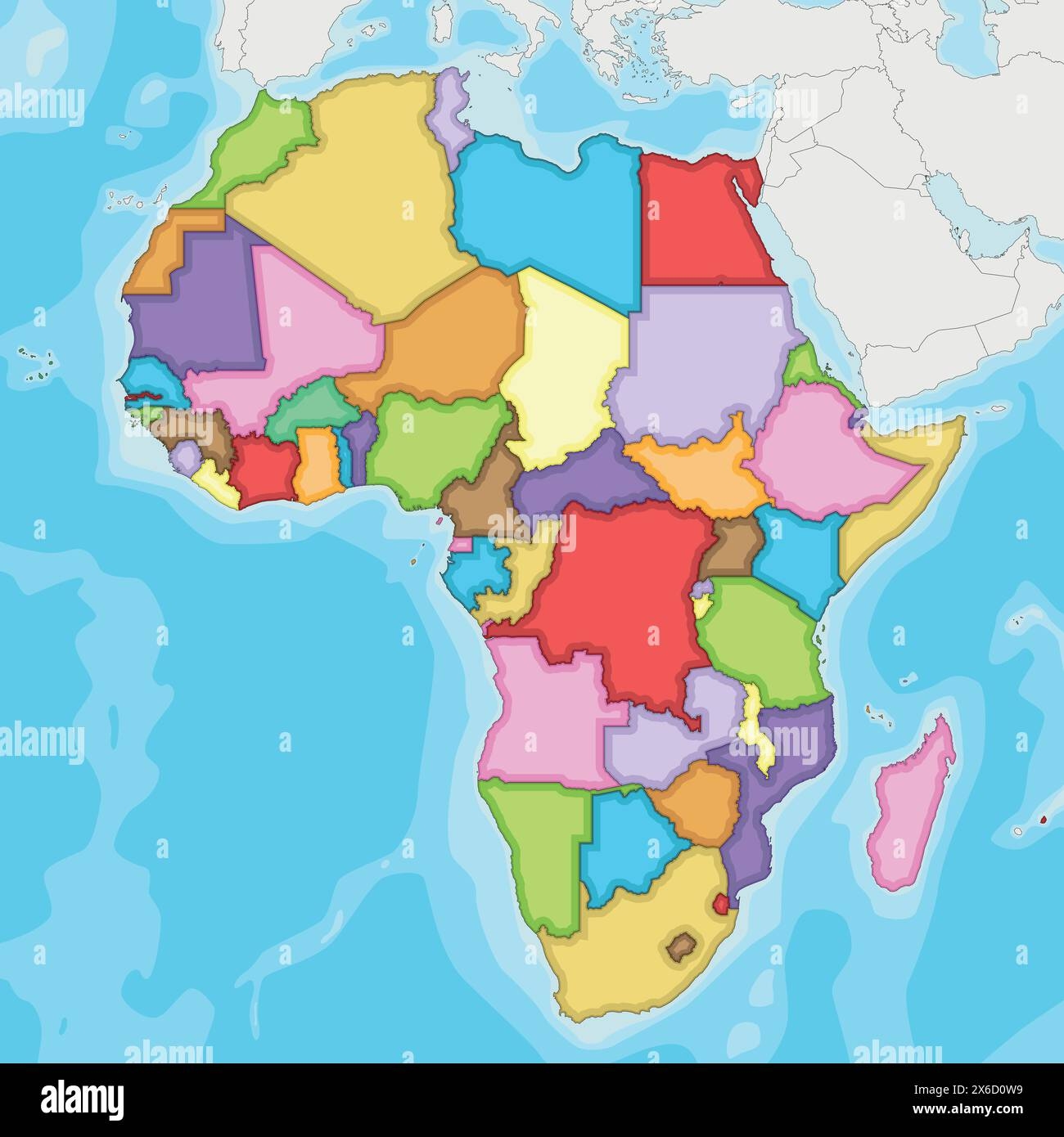 blank africa map political