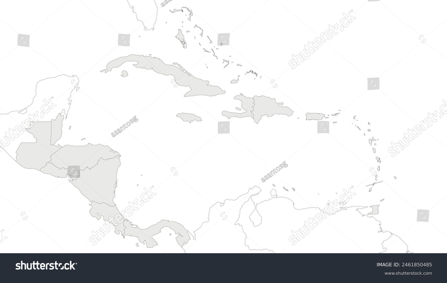 central america and caribbean blank map central america and caribbean blank map