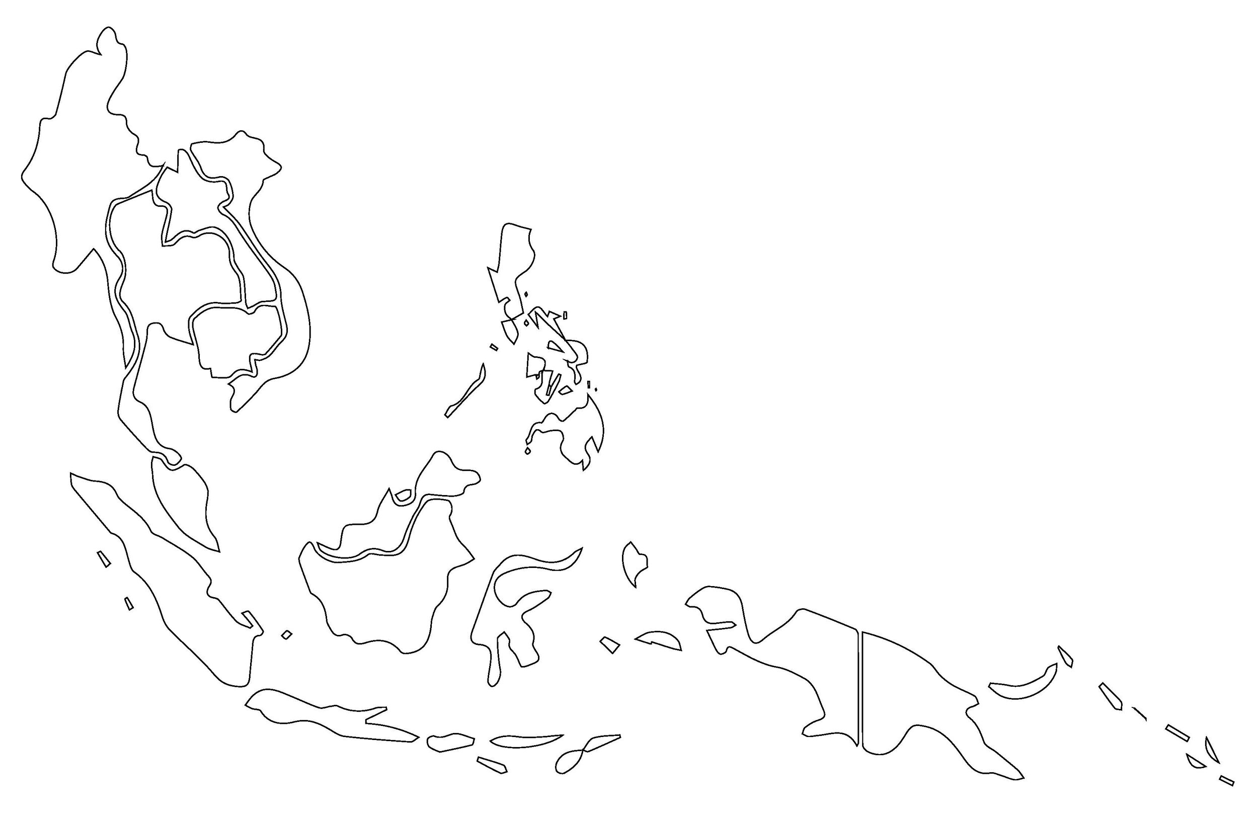 Blank Southeast Asia Vector Map Anthony Lovenheim Irwin