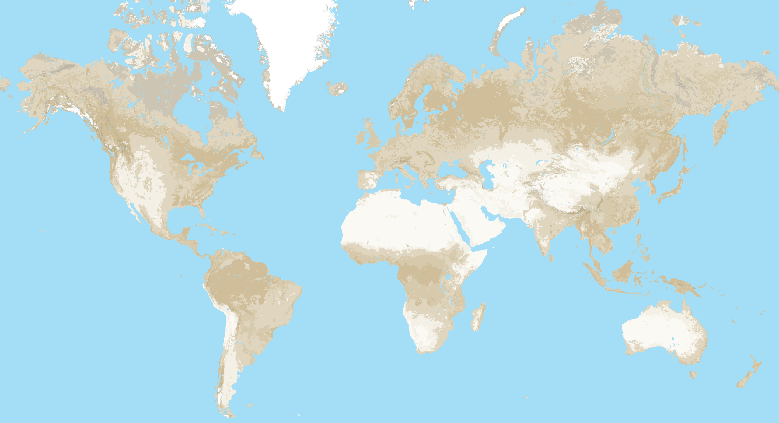 map of the world no labels