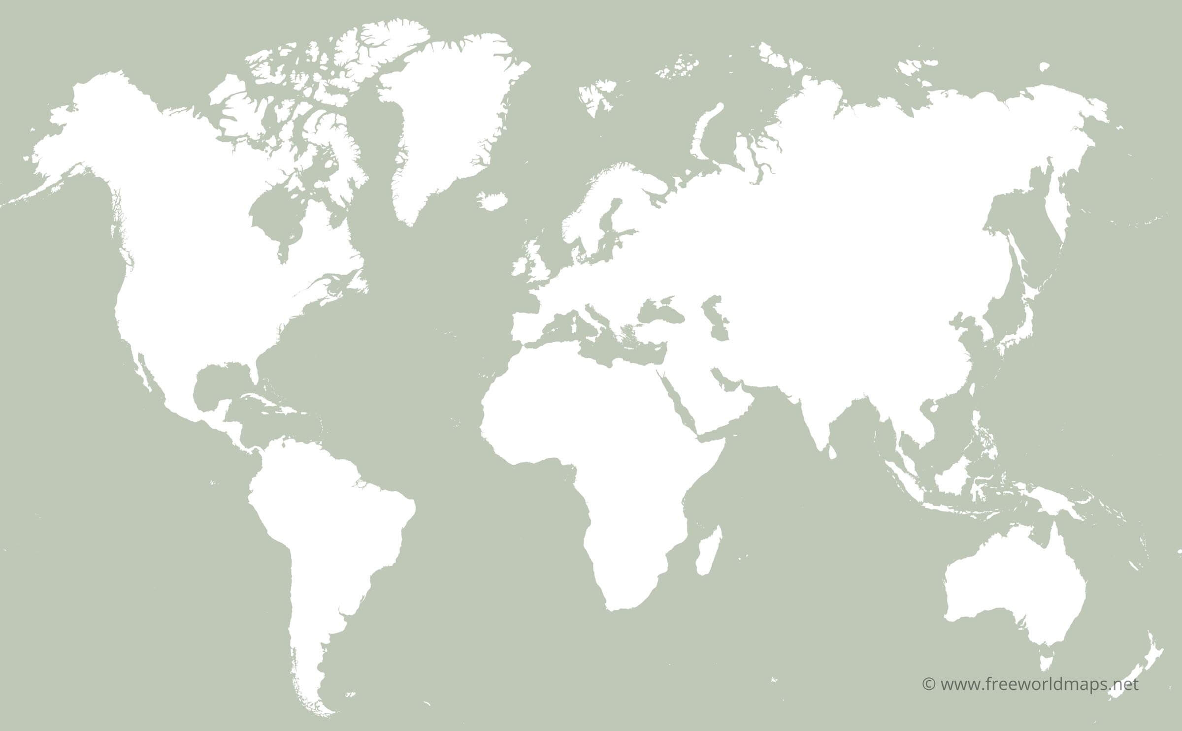 Blank World Maps By Freeworldmaps
