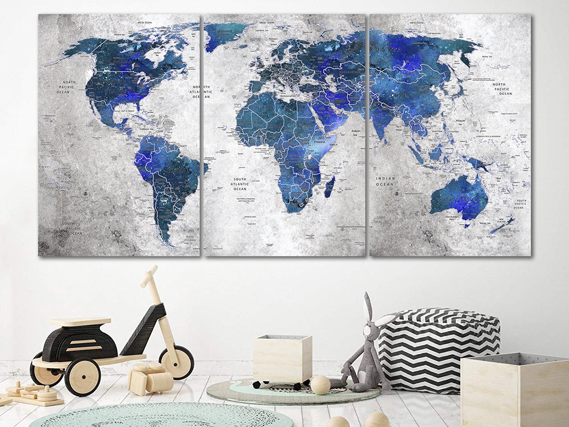canvas world map