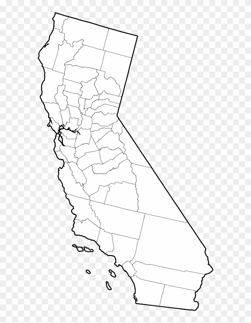 blank map california