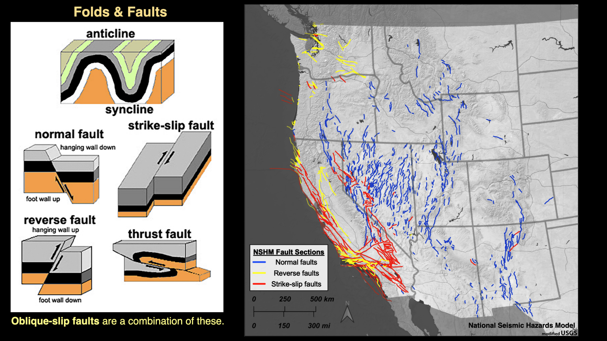 map of the united states fault lines