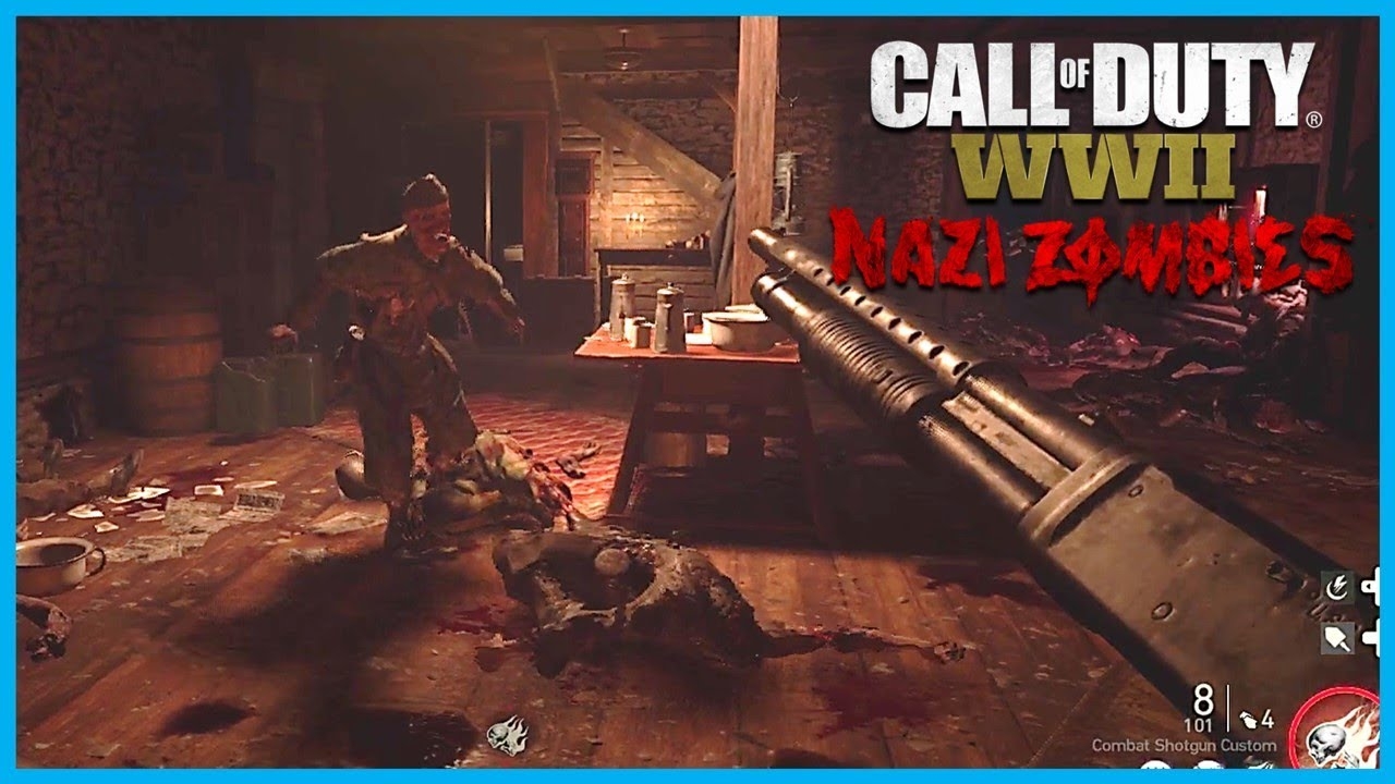 Call Of Duty World War II Zombies Groesten Haus Gameplay WW2 Zombies Survival Map YouTube