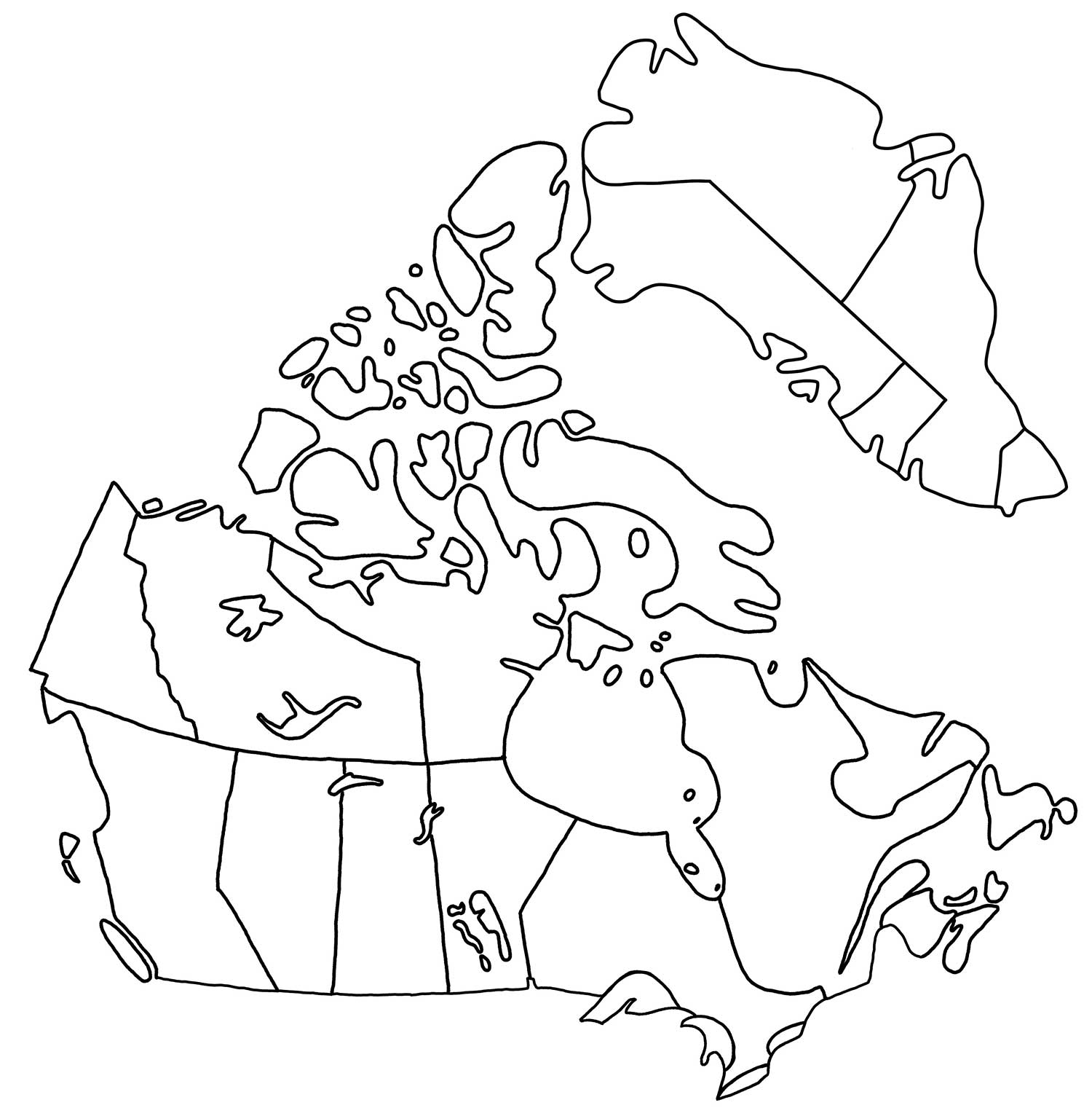 blank map of canada