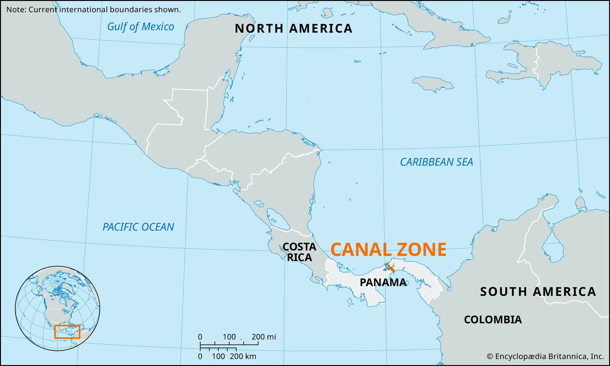 Canal Zone Panama Map History Britannica