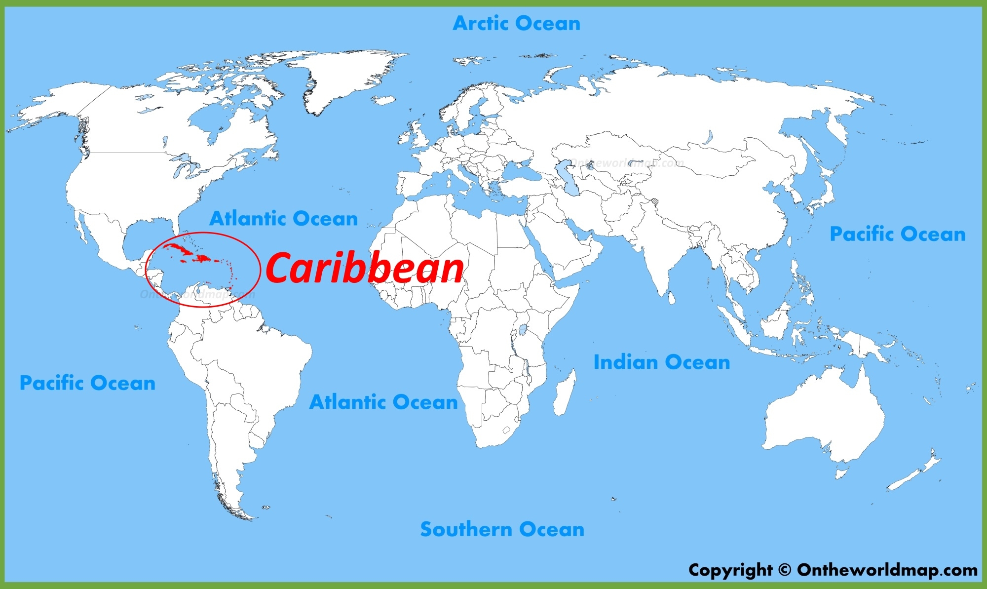 Caribbean Location On The World Map Ontheworldmap