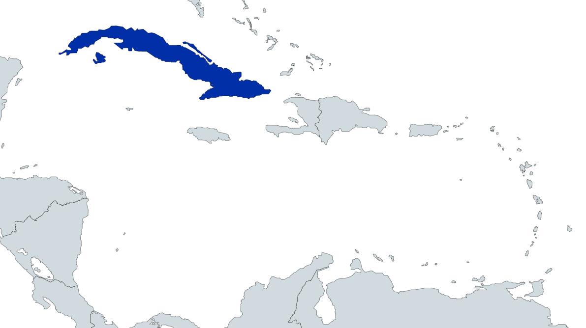 blank caribbean map