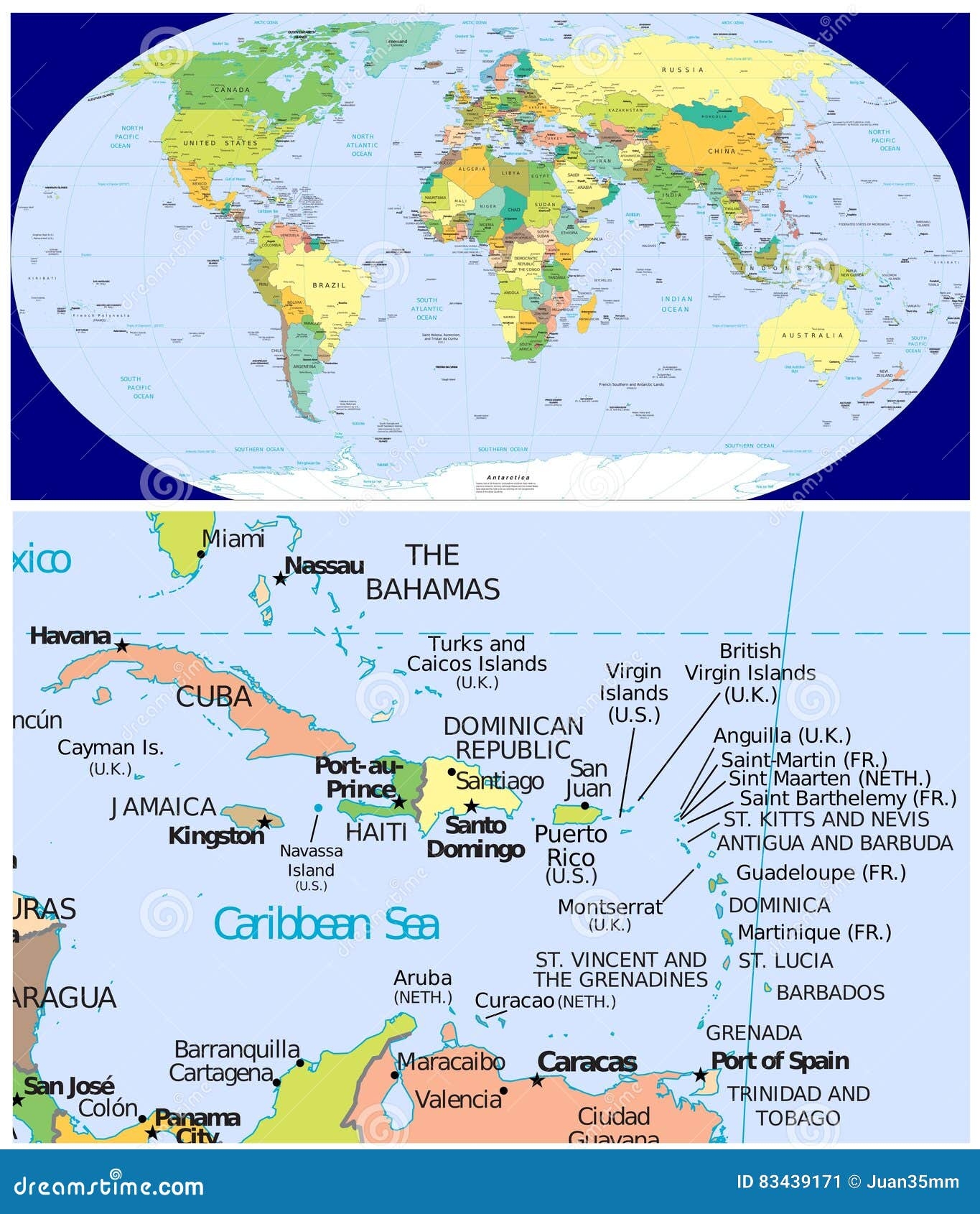 Caribbean World Stock Illustration Illustration Of Congo 83439171