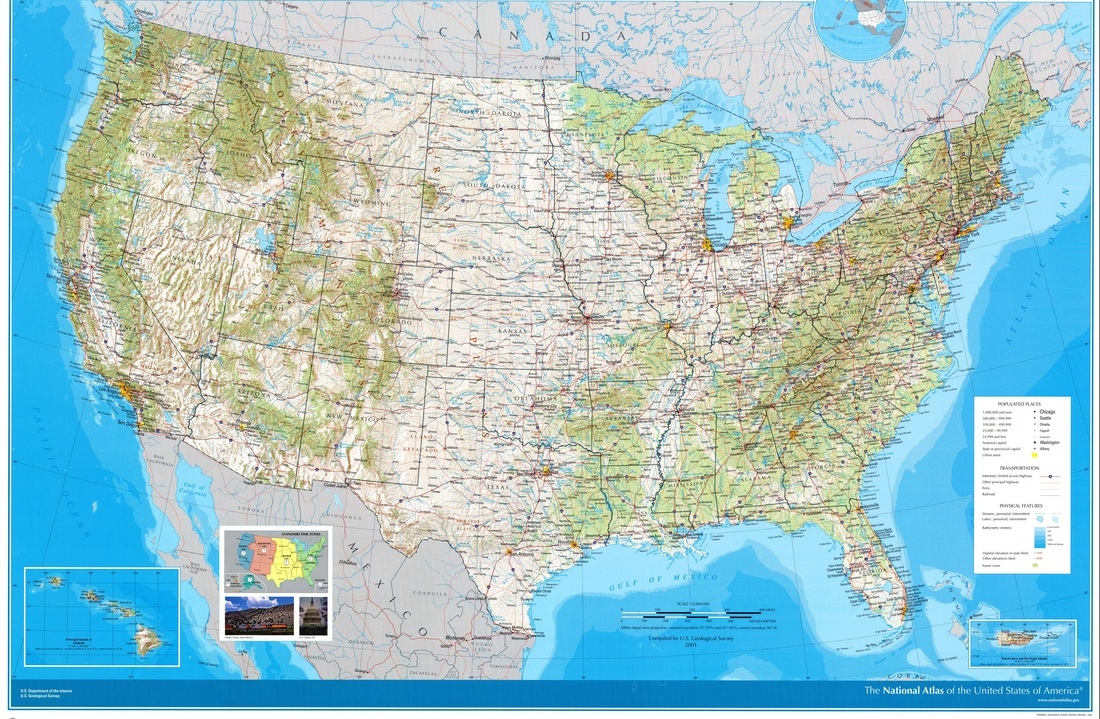united states map bodies of water