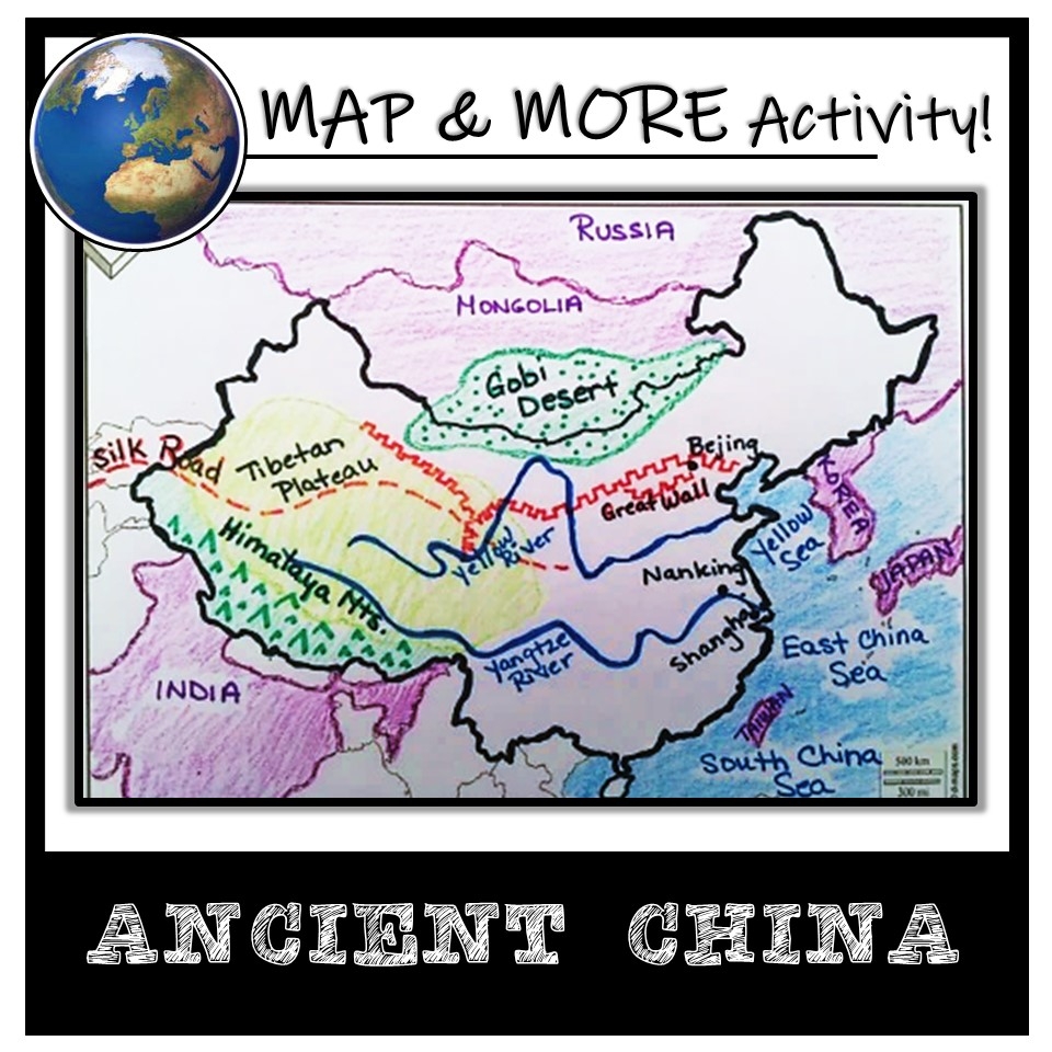 China Map Activity Ancient China Label And Color Classful