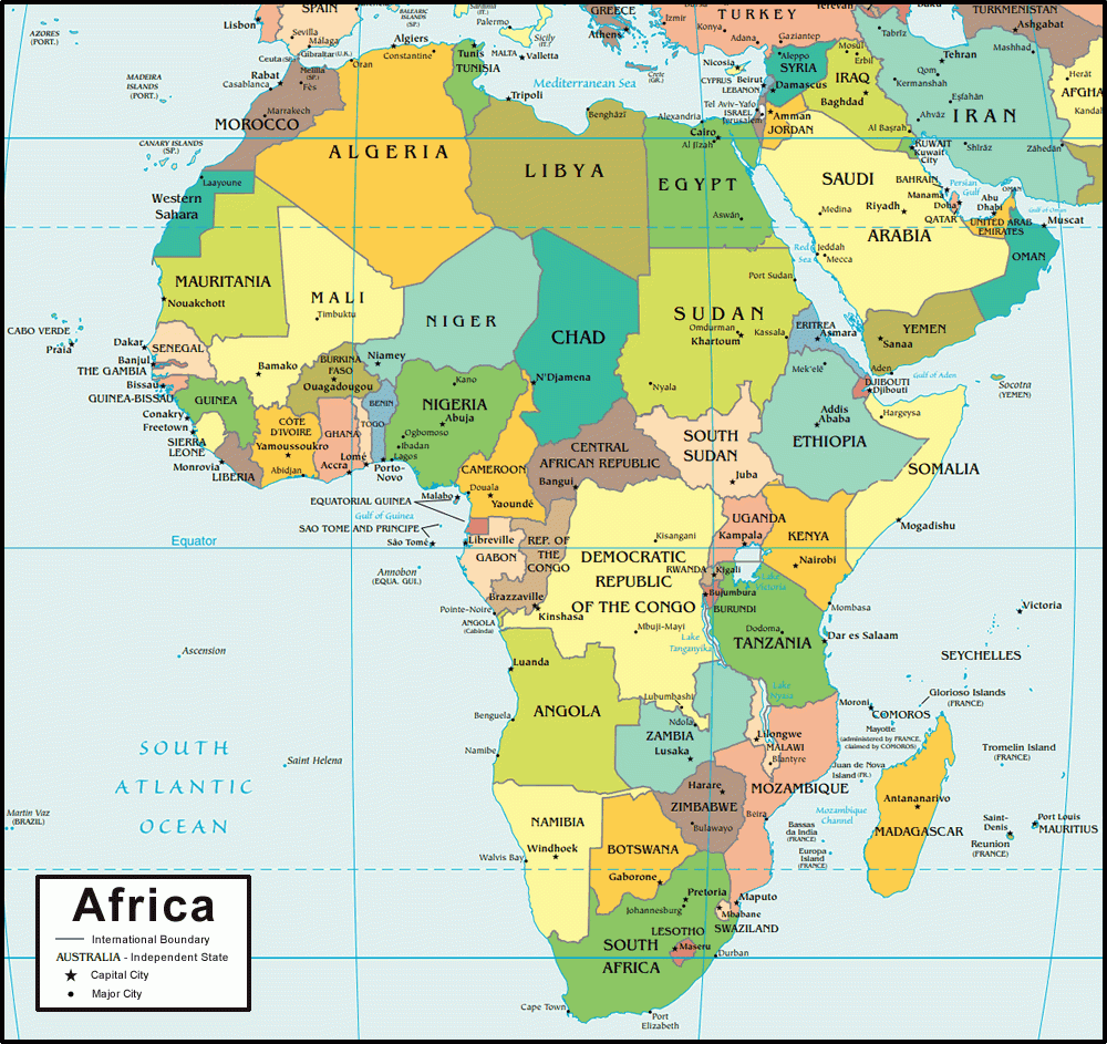 CIA Map Of Africa Made For Use By U S Government Officials