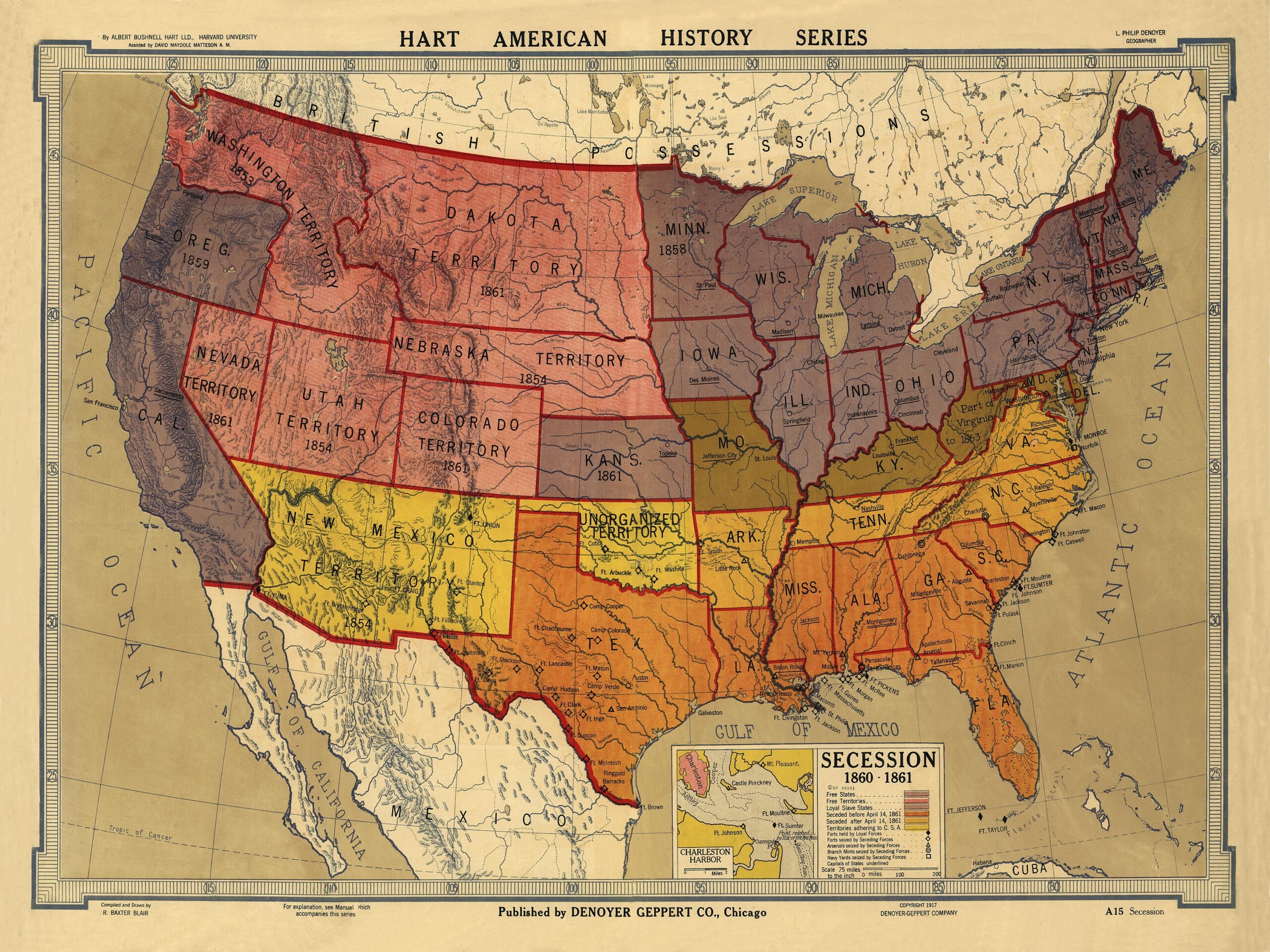 map of the united states 1860