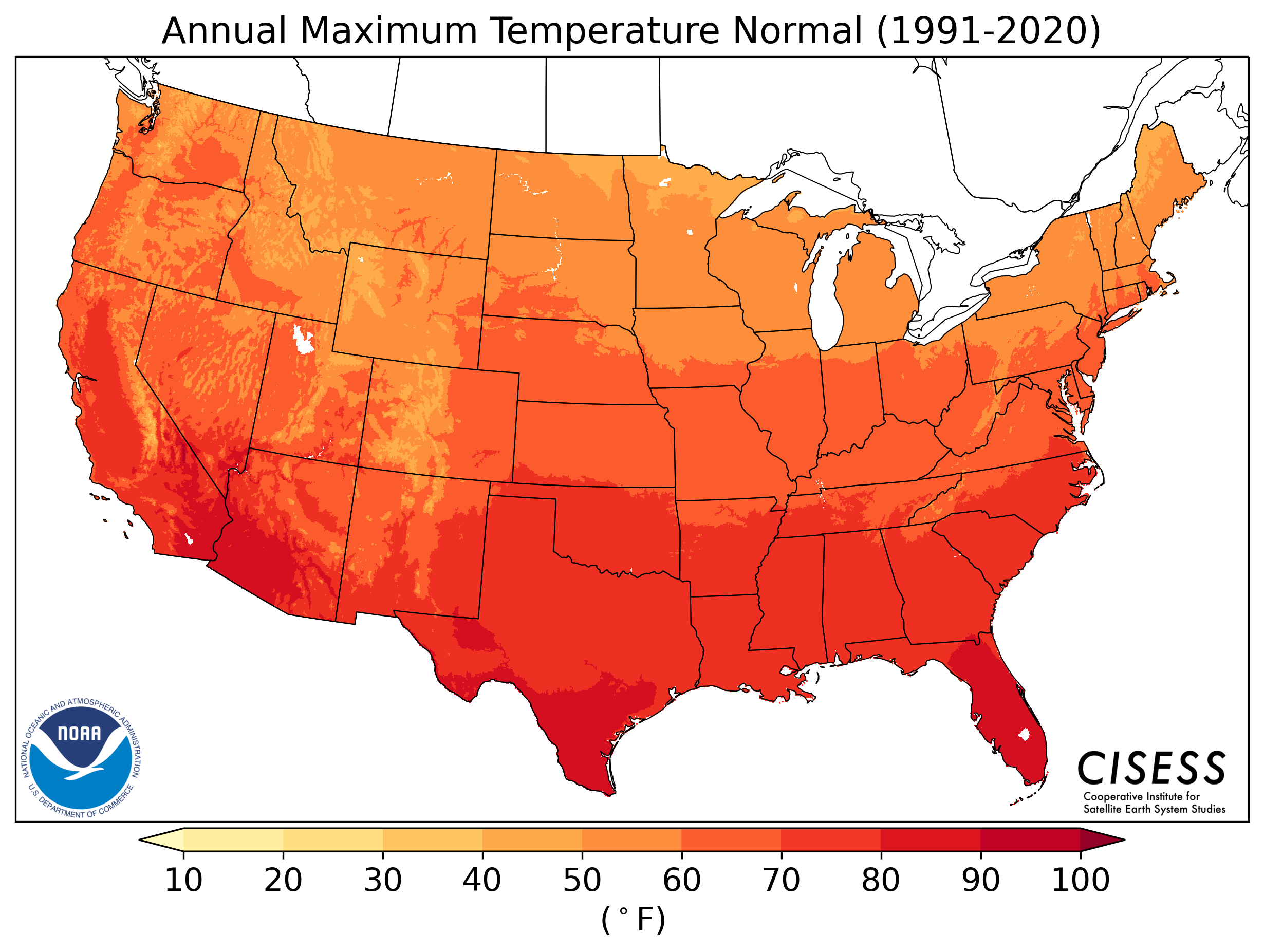 united states average temperature map