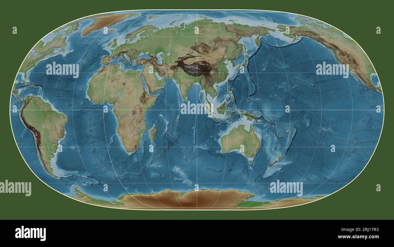 elevation map of the world