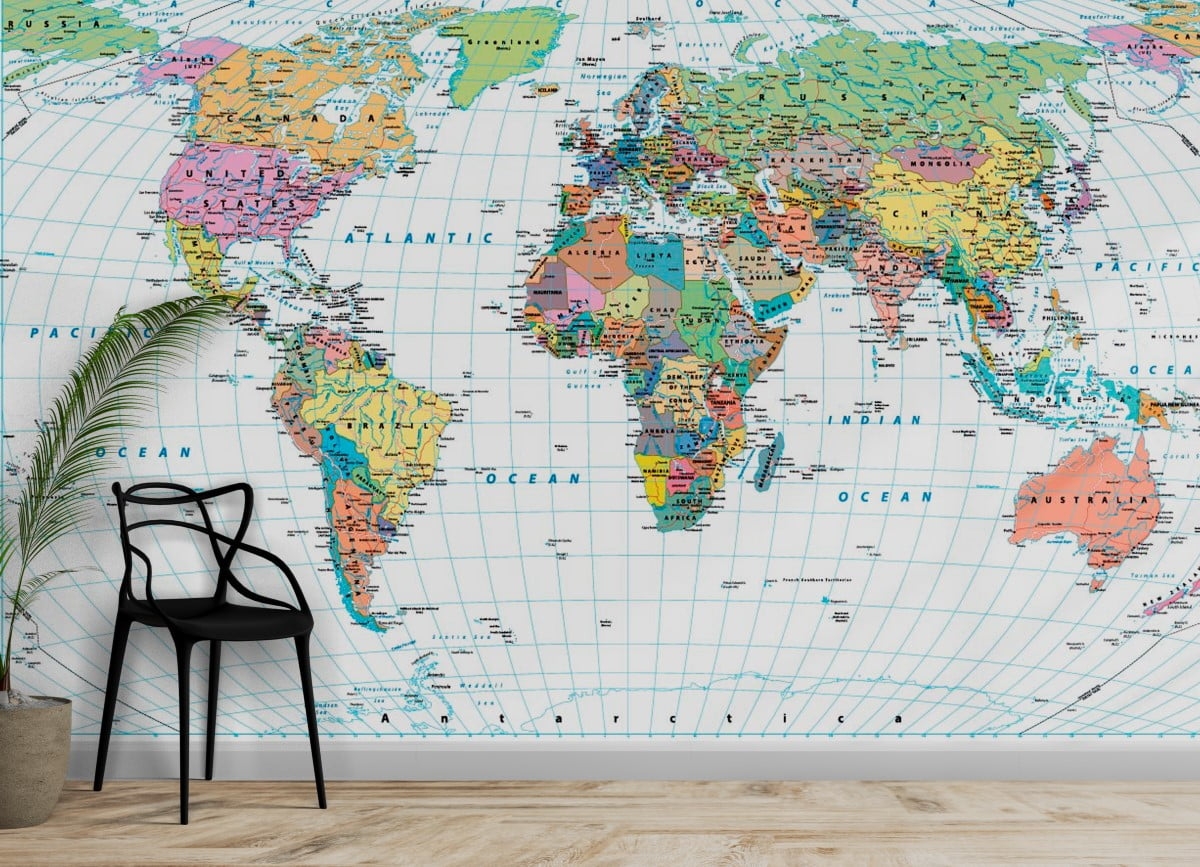 world map wall paper