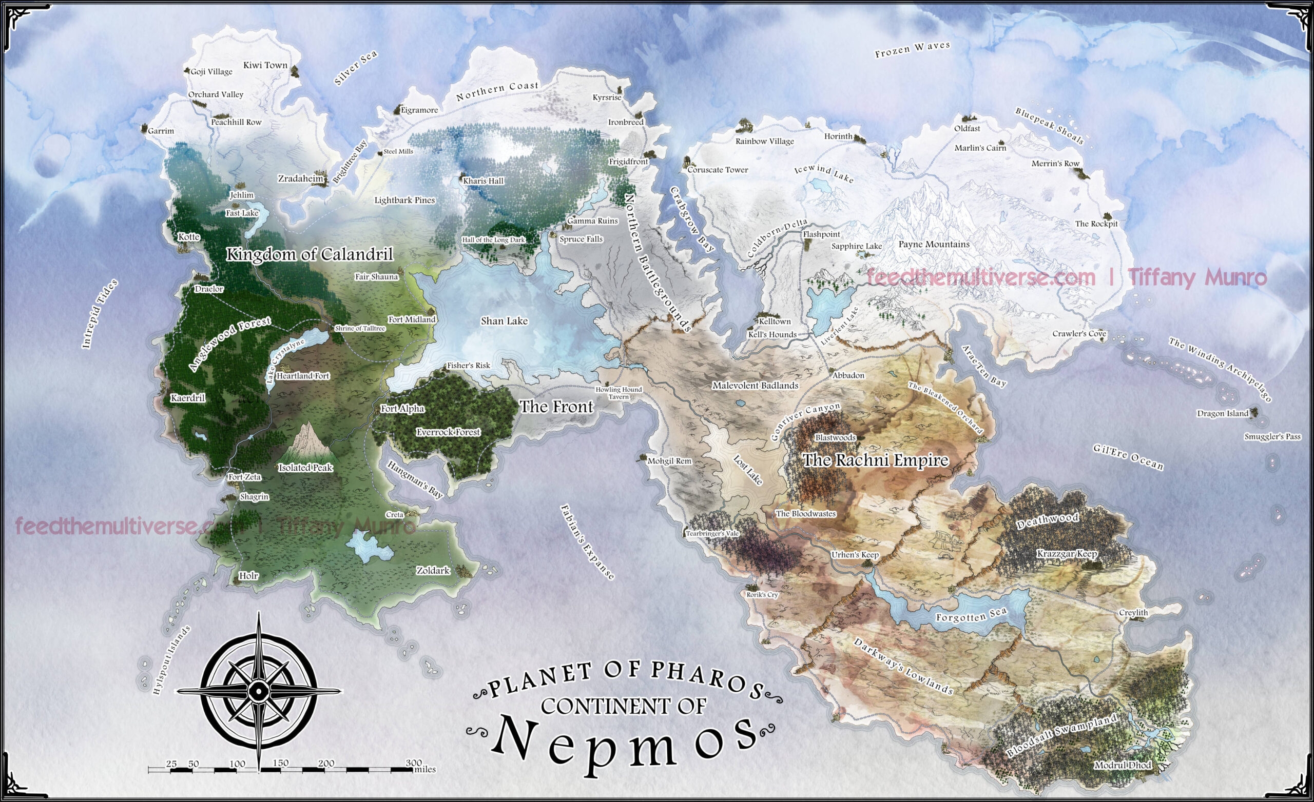 Continent Of Nepmos Map For TTRPG Feed The Multiverse Fantasy Maps World Building