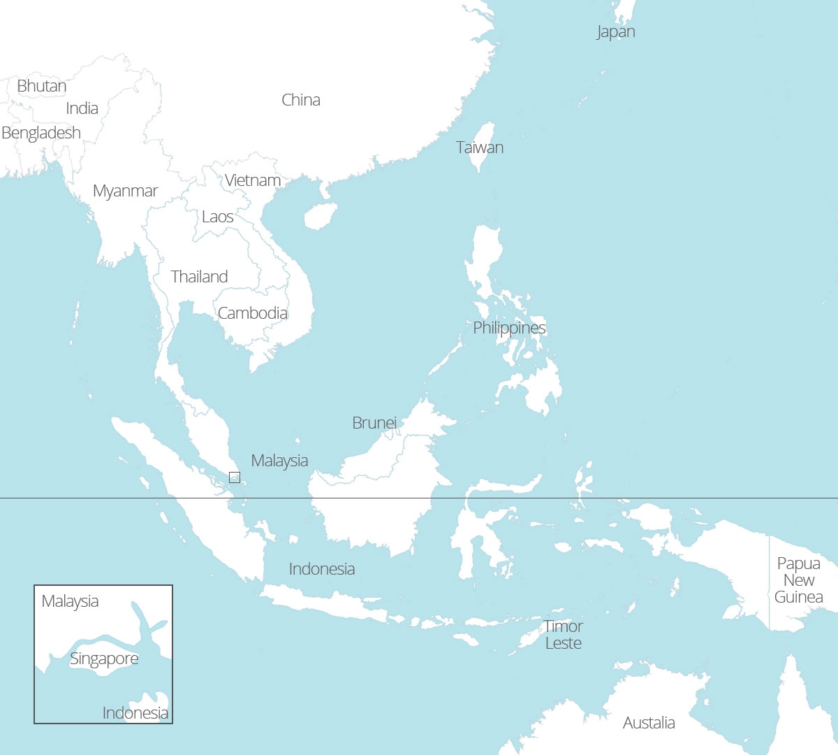 southeast asia blank map