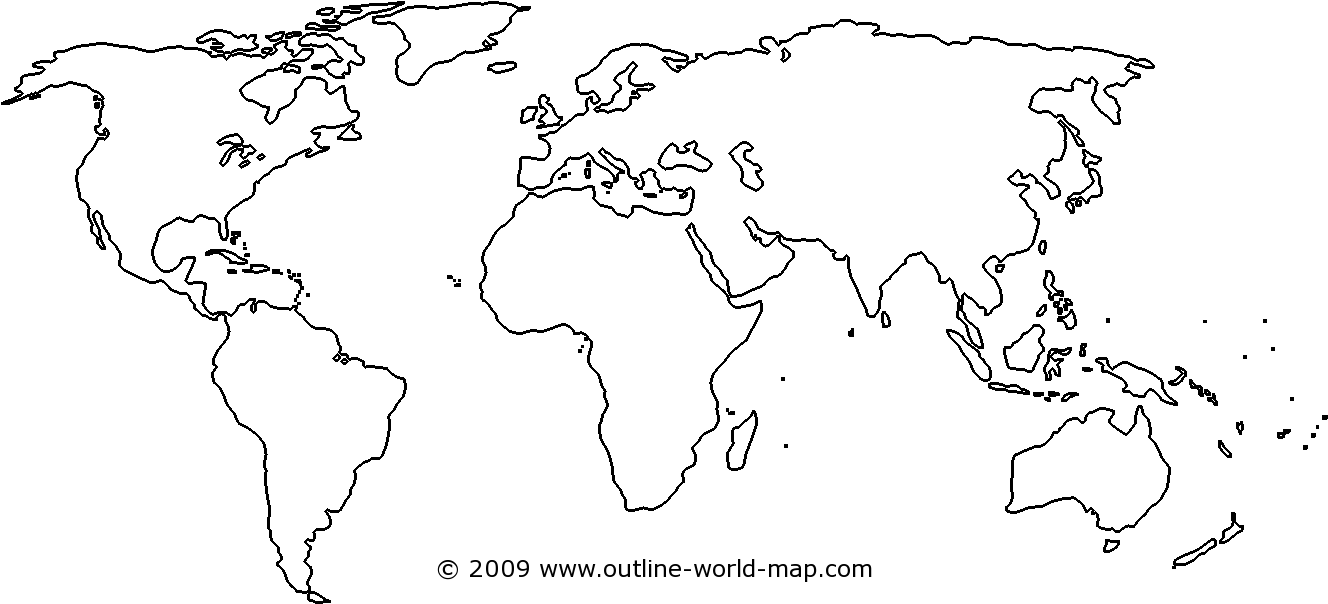 continents outline map
