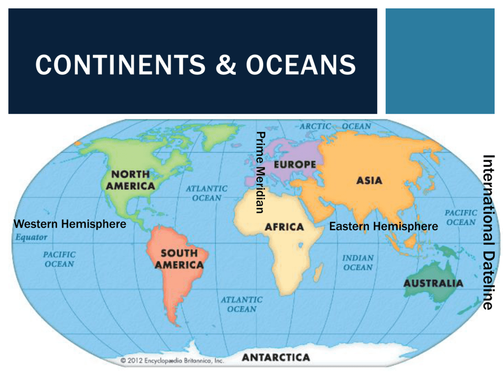 Continents in Northern Hemisphere