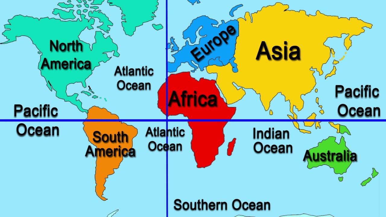 Continents Of The World Subcontinent Peninsula Island Plateau Equator Latitude And Longitude