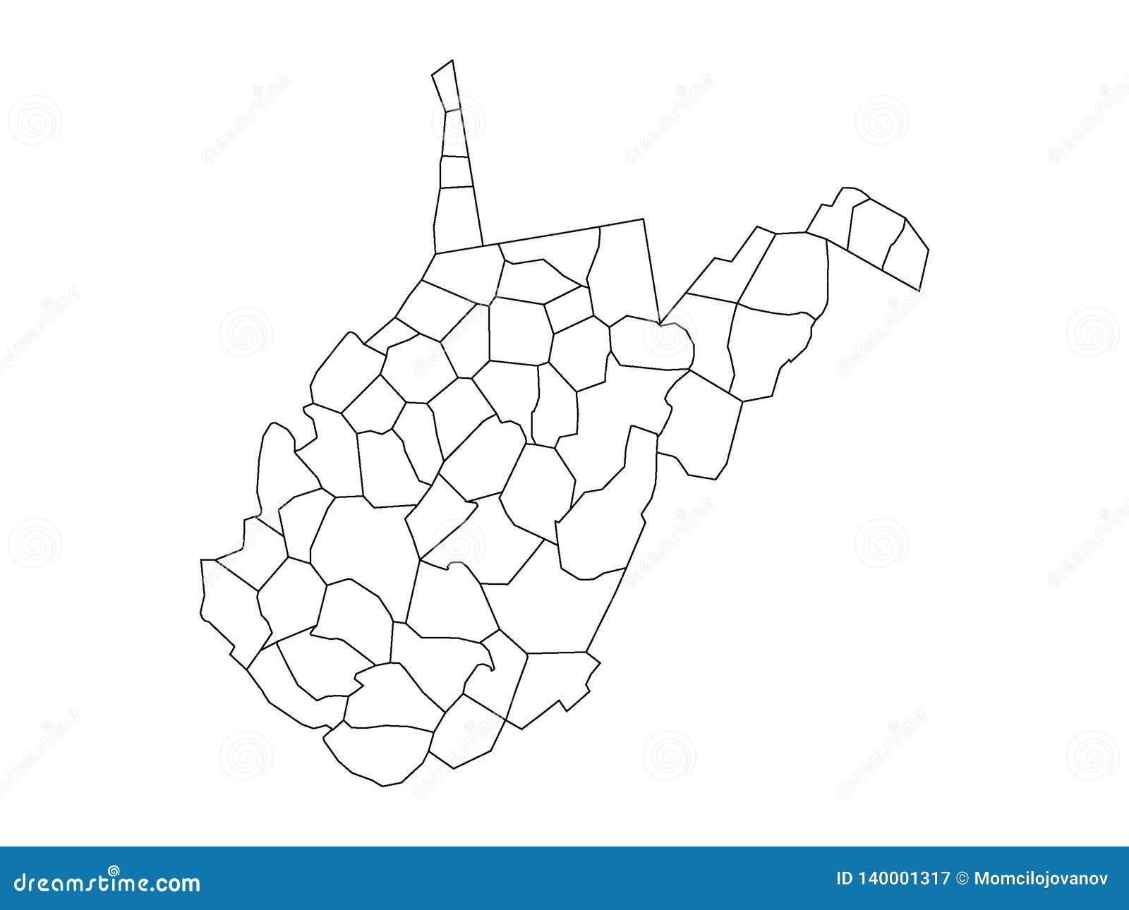 Counties Map Of US State Of West Virginia Stock Vector Illustration Of America Arizona 140001317 Counties Map Of US State Of West Virginia Stock Vector Illustration Of America Arizona 140001317