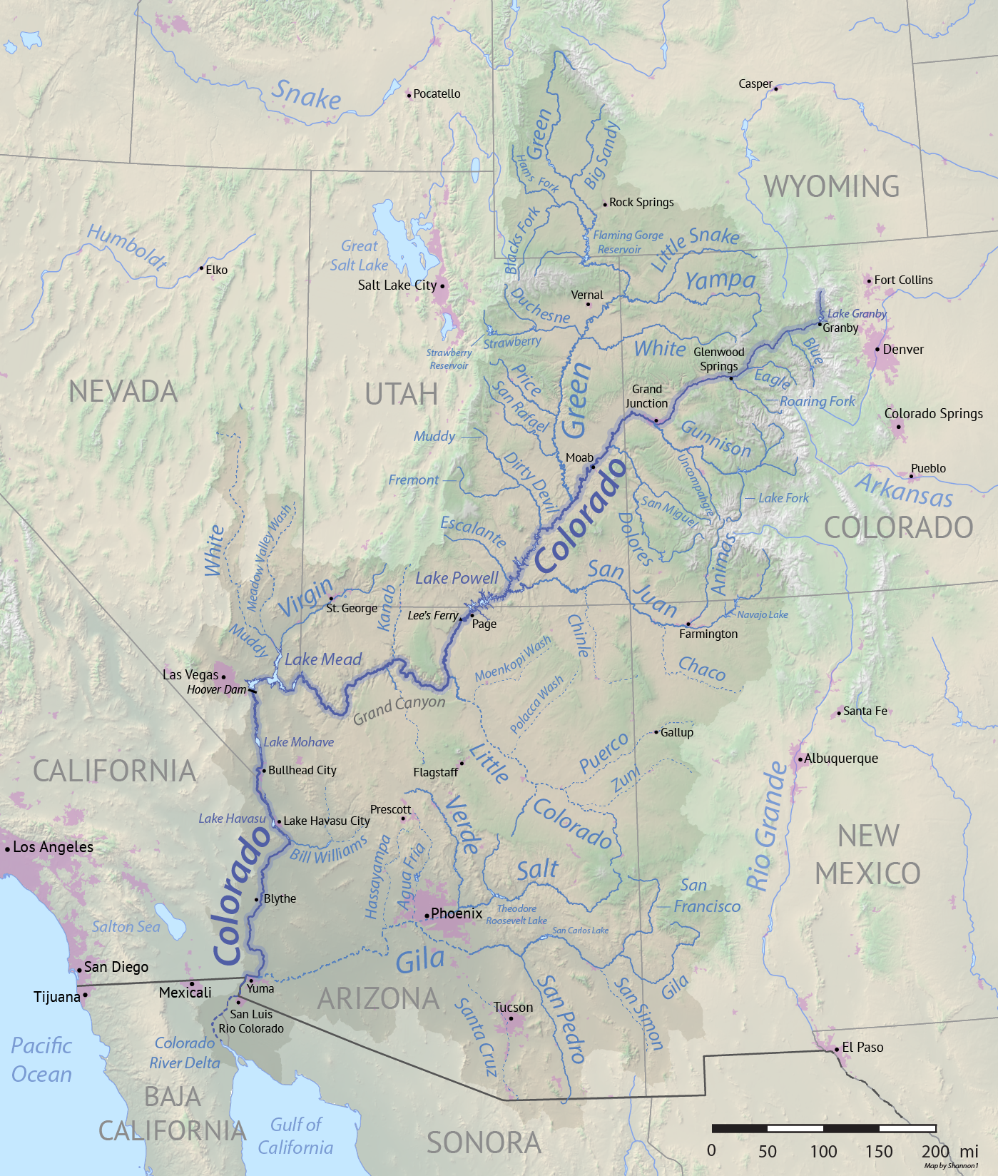 Course Of The Colorado River Wikipedia