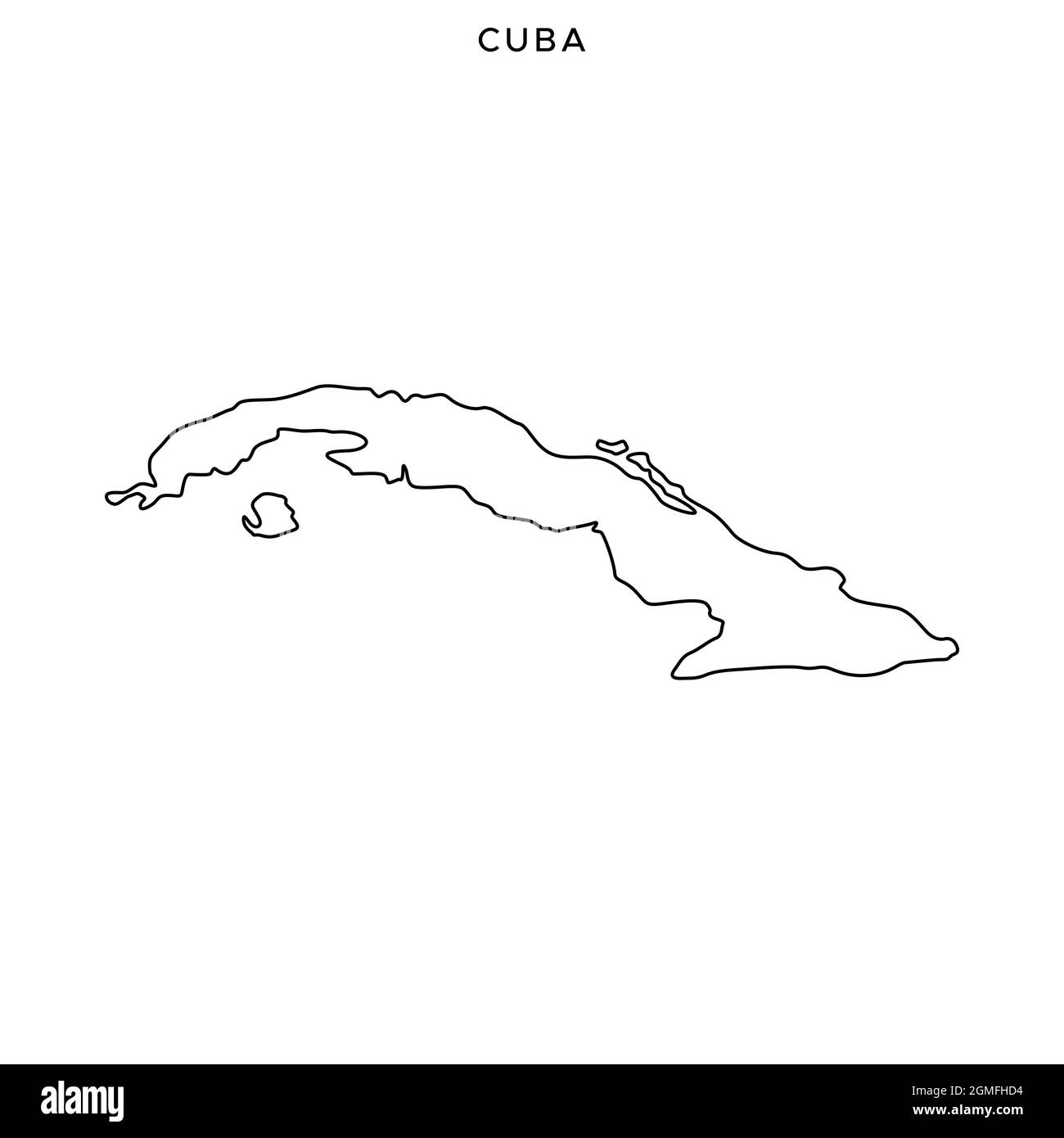 Cuba Outline Black And White Stock Photos Images Alamy